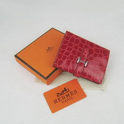 Cheap Replica Hermes Red Crocodile Veins Wallet H006